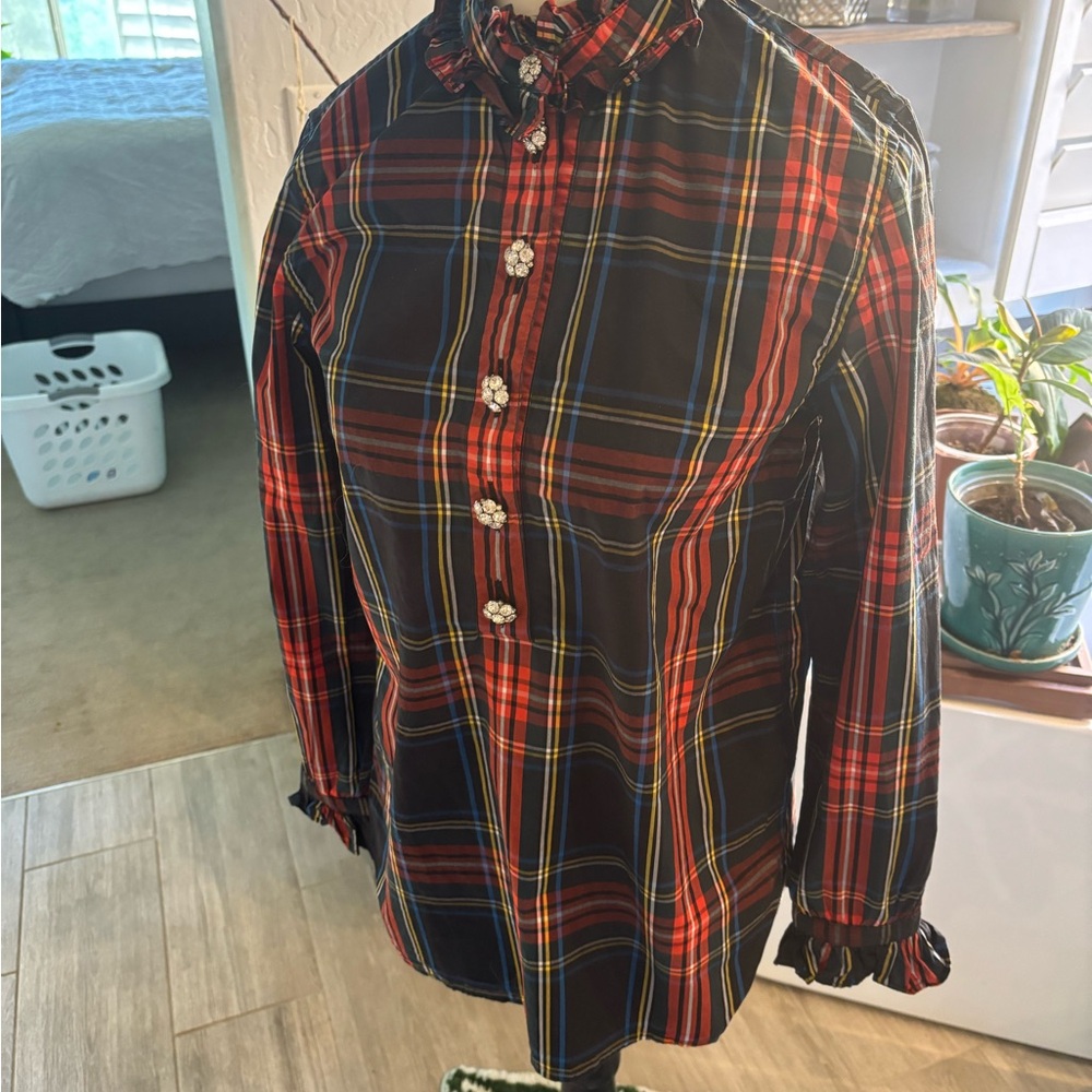 J. Crew Multicolor Plaid Casual Button-Down Shirt